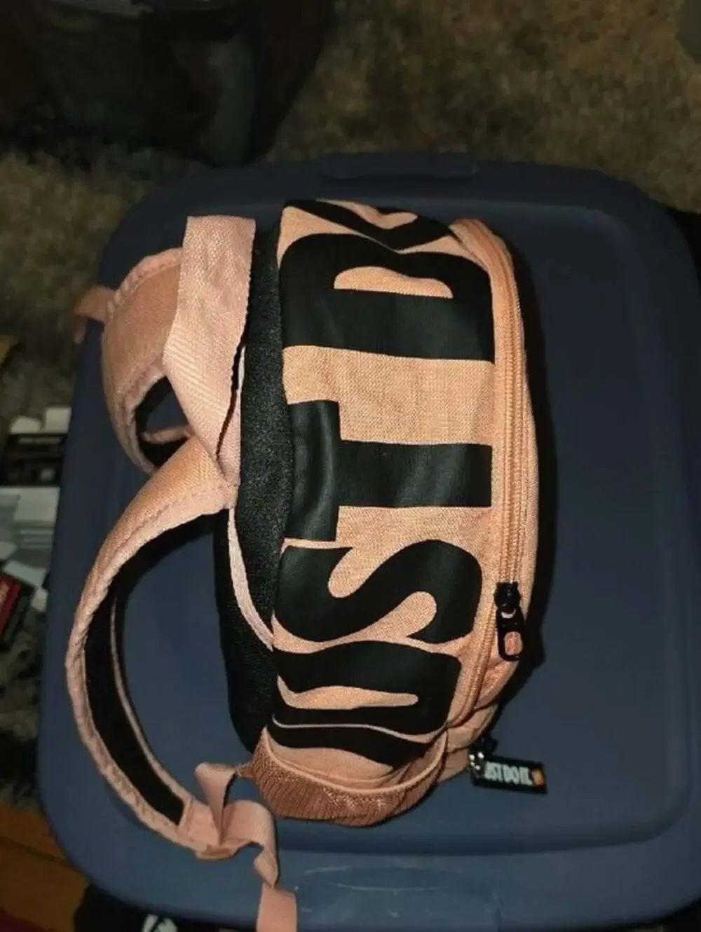 Nike Peach/Tan Backpack with Black Swoosh
